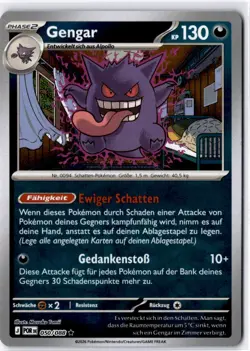 Pokemon Gengar 050/088 - Optimale Ordnung - Reverse Holo Near Mint Deutsch - Image 3
