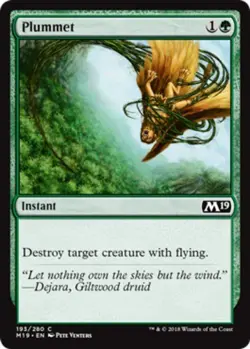 x4 Plummet - Core Set 2019 (M19) - NM - MTG - Image 1