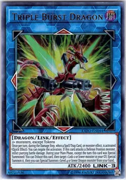 Yugioh Triple Burst Dragon EXFO-EN044 Ultra Rare 1st Edition NM - Image 1