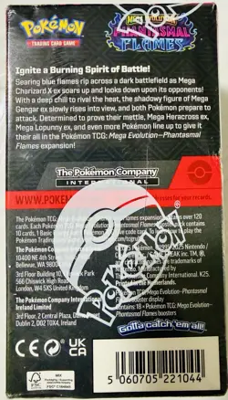 Phantasmal Flames - Mega Evolution - Sealed Booster Box - Pokemon 18 Packs - Image 3