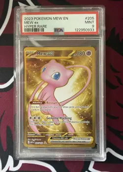 2023 POKEMON MEW EN-151 HYPER RARE #205 MEW EX PSA 9 - Image 1