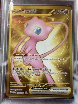 2023 POKEMON MEW EN-151 HYPER RARE #205 MEW EX PSA 9 - Image 3