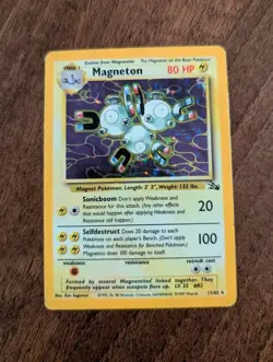 Magneton 11/62 Holo Rare Fossil Set Pokemon Card WOTC Vintage 1999 Excellent - Image 2