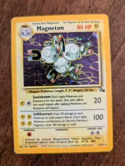 Magneton 11/62 Holo Rare Fossil Set Pokemon Card WOTC Vintage 1999 Excellent - Image 4