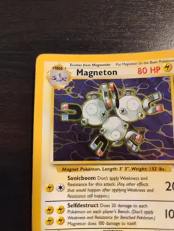 Magneton 11/62 Fossil Holo Rare Vintage Pokemon Card 1999 WOTC LP - Image 4