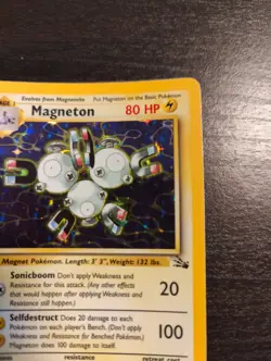 Magneton 11/62 Fossil Holo Rare Vintage Pokemon Card 1999 WOTC LP - Image 5