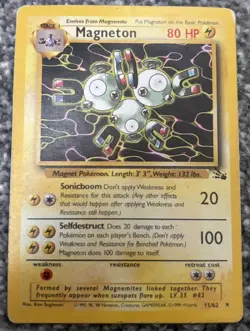 Magneton 11/62 Rare Non Holo Pokemon Fossil 1999 WOTC Trading Card TCG - Image 1
