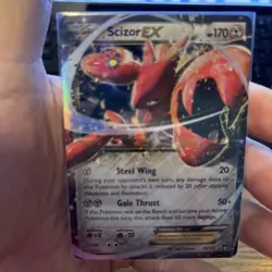 Pokemon TCG Scizor EX 76/122 XY Breakpoint Ultra Rare Card NM Mint Condition - Image 1