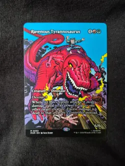 Ravenous Tyrannosaurus Borderless 93 Mtg Super Heroes - Image 1