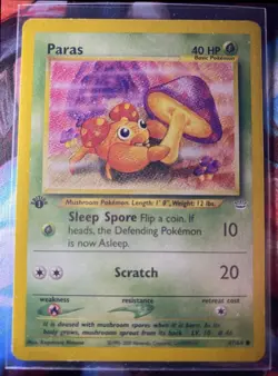 2001 Pokemon Neo Revelation 1st Edition Paras #47/64 - Image 1