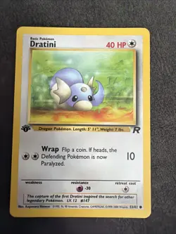 Dratini 53/82 Team Rocket 1st Edition Pokemon - Image 1