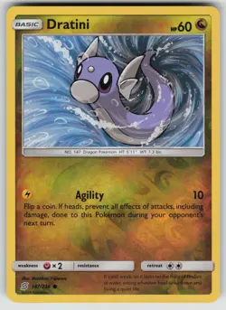 DRATINI 147/236 COMMON UNIFIED MINDS POKEMON REVERSE HOLO NEAR MINT - Image 1
