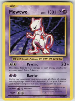 MEWTWO 51/108 R EVOLUTIONS POKEMON NEAR MINT - Image 1