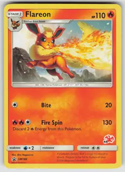 POKEMON FLAREON (#44 CHARIZARD STAMPED) SM186 P BATTLE ACADEMY LP - Image 1