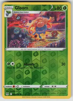 POKEMON GLOOM 002 UC LOST ORIGIN NM REVERSE HOLO - Image 1