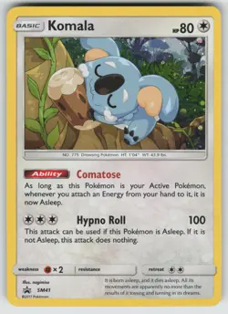 POKEMON KOMALA - SM41 HOLO P SUN & MOON PROMO NM HOLO - Image 1