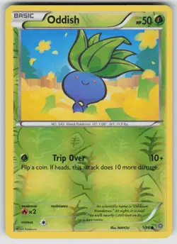 POKEMON ODDISH 1 C ANCIENT ORIGINS HP REVERSE HOLO - Image 1