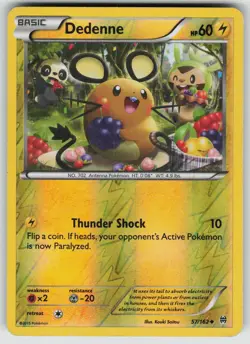 POKEMON DEDENNE 57 UC BREAKTHROUGH HP REVERSE HOLO - Image 1