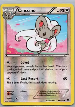Cinccino 88/124 Uncommon Fates Collide Pokemon Reverse Holo Lightly Played - Image 1