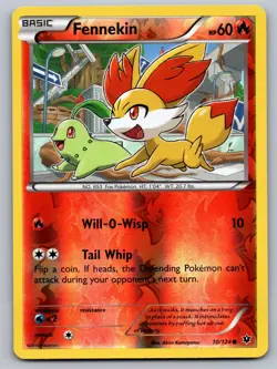 Fennekin 10/124 Fates Collide Pokemon Reverse Holo Lightly Played - Image 1