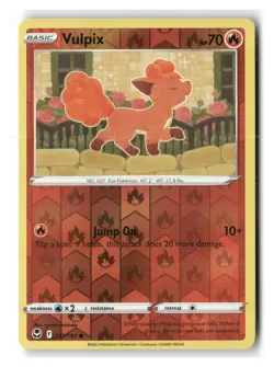 Vulpix 017/195 Common Silver Tempest Pokemon Reverse Holo Near Mint - Image 1