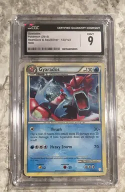 CGC 9 Gyarados (Red) 123/123 HeartGold SoulSilver Holo Rare 2010 English - Image 1