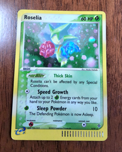 Pokemon TCG Roselia EX Dragon holo rare 9/97 2003 LP - Image 1