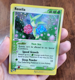 Pokemon TCG Roselia EX Dragon holo rare 9/97 2003 LP - Image 3