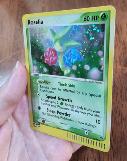 Pokemon TCG Roselia EX Dragon holo rare 9/97 2003 LP - Image 4