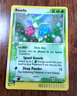 Pokemon TCG Roselia EX Dragon holo rare 9/97 2003 LP - Image 5