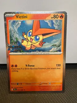Victini 012/086 Pokemon Black Bolt Stamped Cosmo Holo - NM - Image 1