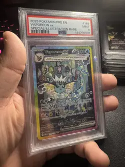 Vaporeon ex 149/131 Sv: Prismatic Evolutions SIR Holo PSA 9 English 2025 - Image 2