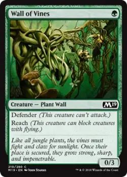 x4 Wall of Vines - Core Set 2019 (M19) - NM - MTG - Image 1