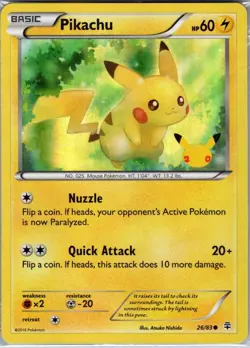 Sealed - Pikachu 26/83 Holo 20th Anniversary Generations - Pokemon Card - Image 1