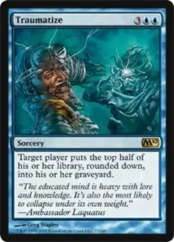 Traumatize Light Play, English Magic the Gathering MTG Magic 2010 - Image 1