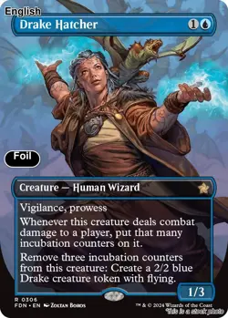 Drake Hatcher (Borderless) EN [FDN - 306] - NM [Foil] TCG MTG - Image 1