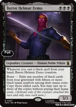 (Preorder) Baron Helmut Zemo EN [MSH - 87] - NM [Foil] TCG MTG - Image 1