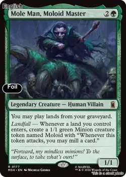 (Preorder) Mole Man, Moloid Master EN [MSH - 177] - NM [Foil] TCG MTG - Image 1
