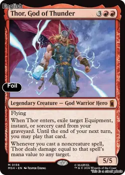 (Preorder) Thor, God of Thunder EN [MSH - 156] - NM [Foil] TCG MTG - Image 1