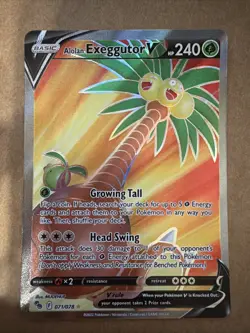 Pokemon TCG Alolan Exeggutor v Full Art Holo Ultra Rare Card Pokemon Go 071/078 - Image 1