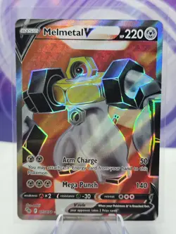 Melmetal V (Full Art) Holo Ultra Rare Pokemon GO 075/078 NM - Image 1