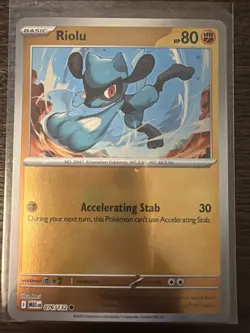 Riolu 076/132 Common Mega Evolution Pokemon Reverse Holo Near Mint - Image 1