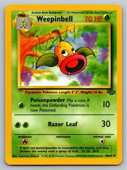 Weepinbell 48/64 Uncommon Jungle Pokemon Unlimited Near Mint - Image 1