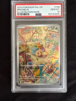 2023 Pokemon Paldea Evolved - Bramblin #198 IR English PSA 10 Gem Mint - Image 1