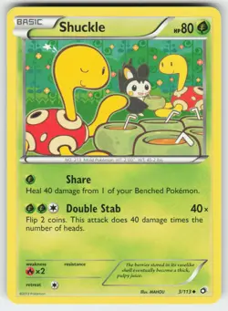 Shuckle 3/113 Uncommon Legendary Treasures Pokemon Lightly Played - Image 1