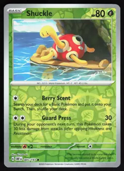 Shuckle 005/197 SV03: Obsidian Flames Reverse Holo NM Pokemon TCG - Image 1