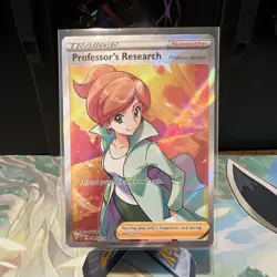 Pokemon TCG Professor's Research (Professor Juniper) SWSH152 Promo Full Art Holo - Image 1