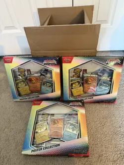 POKEMON PRISMATIC EVOLUTIONS POSTER COLLECTION BOX - LOT OF 3 - Image 1