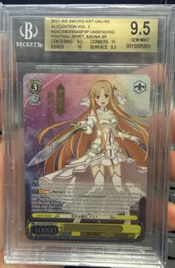 Weiss Schwarz Sword Art Online Asuna SAO/S80-E004SP SP Gold Foil BGS 9.5 English - Image 1
