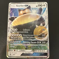 💥 2016 Pokemon JUMBO Snorlax GX Oversized Promo Card SM05 Full Art Holo - Image 1